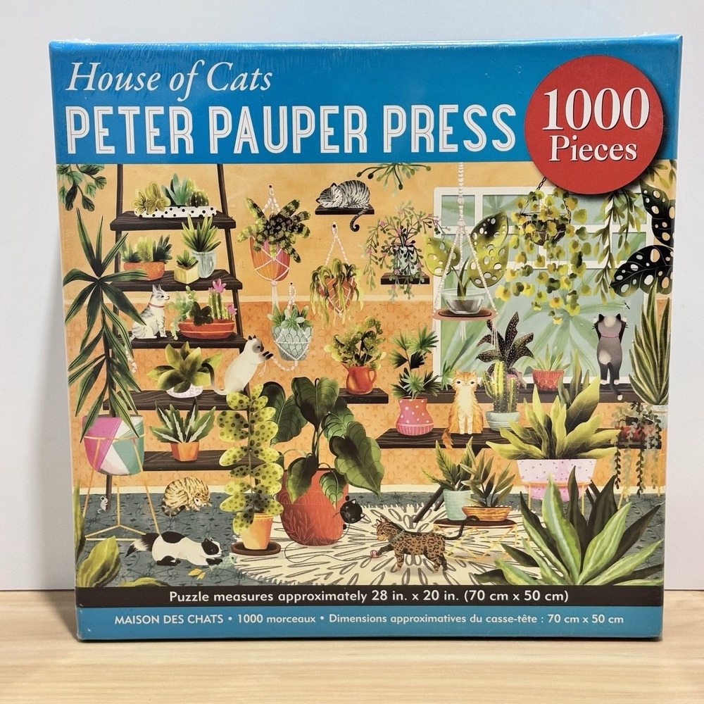 House of Cats 1000 Piece Jigsaw Puzzle Peter Pauper 28" x 20" Bowers New Sealed